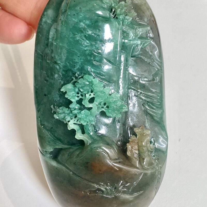 独山玉手把件