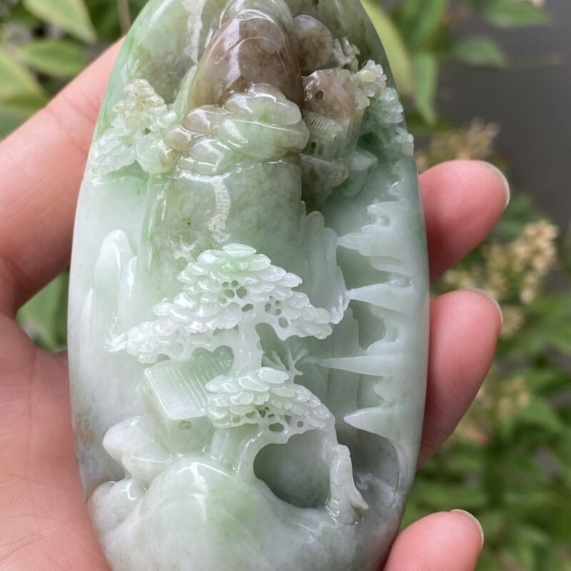 独山玉手把件